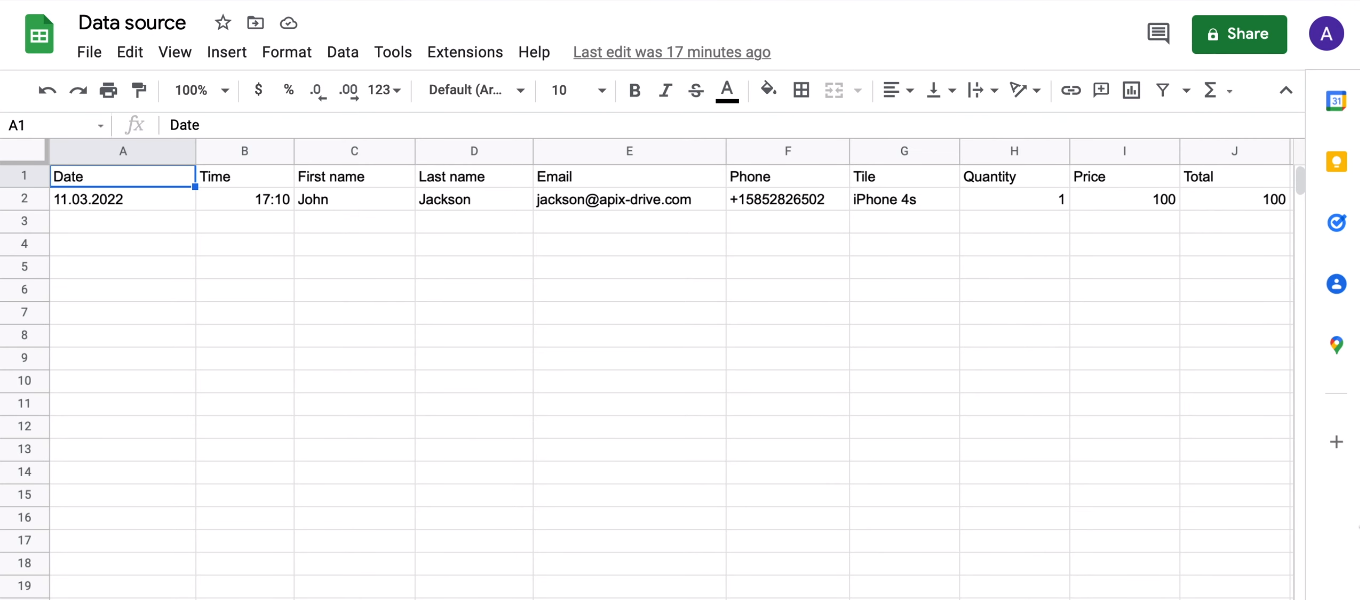 Google Sheets and Zoho CRM Integration: Automatic Download Leads