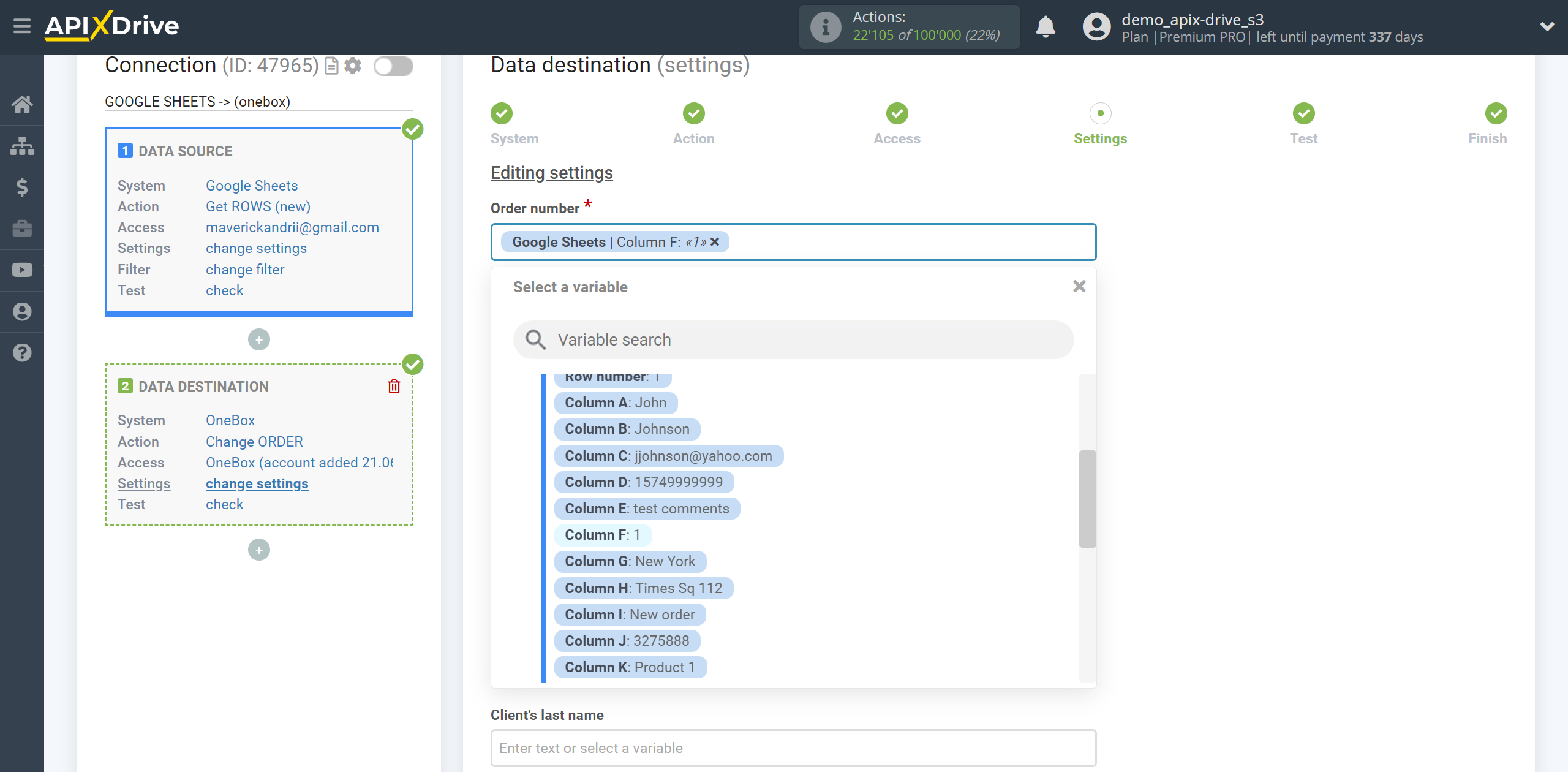 How to setup OneBox Change Order / Create Order | Assigning Fields