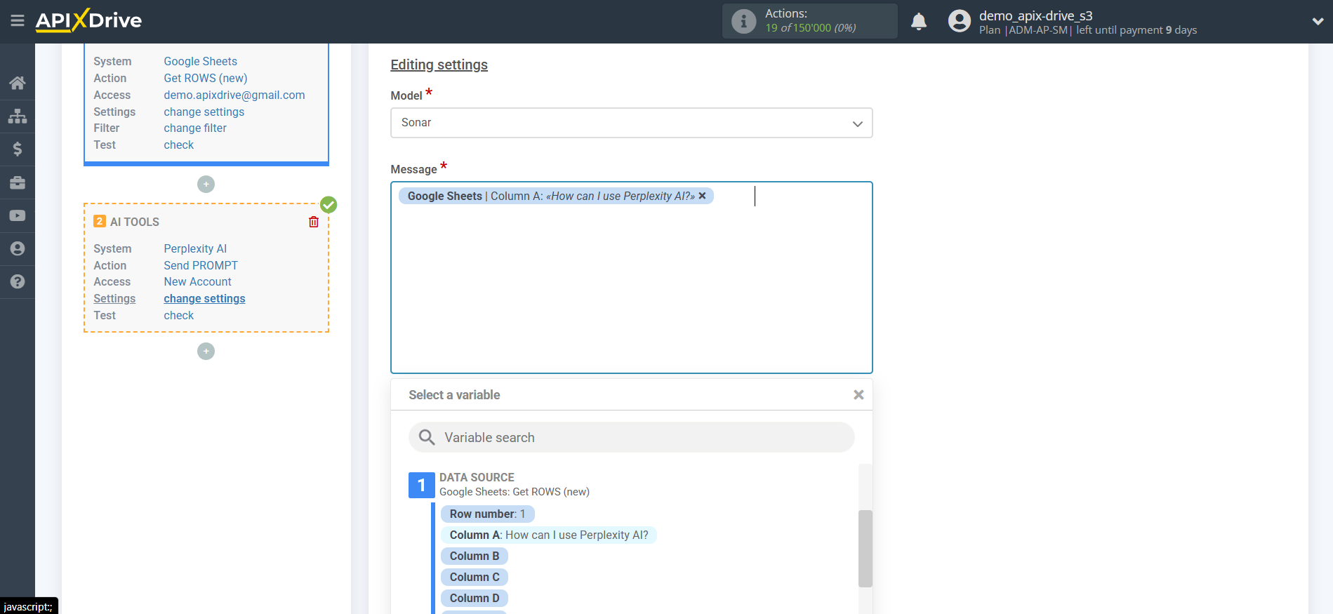 Setting up Perplexity AI in Google Sheets | Setting up Perplexity AI