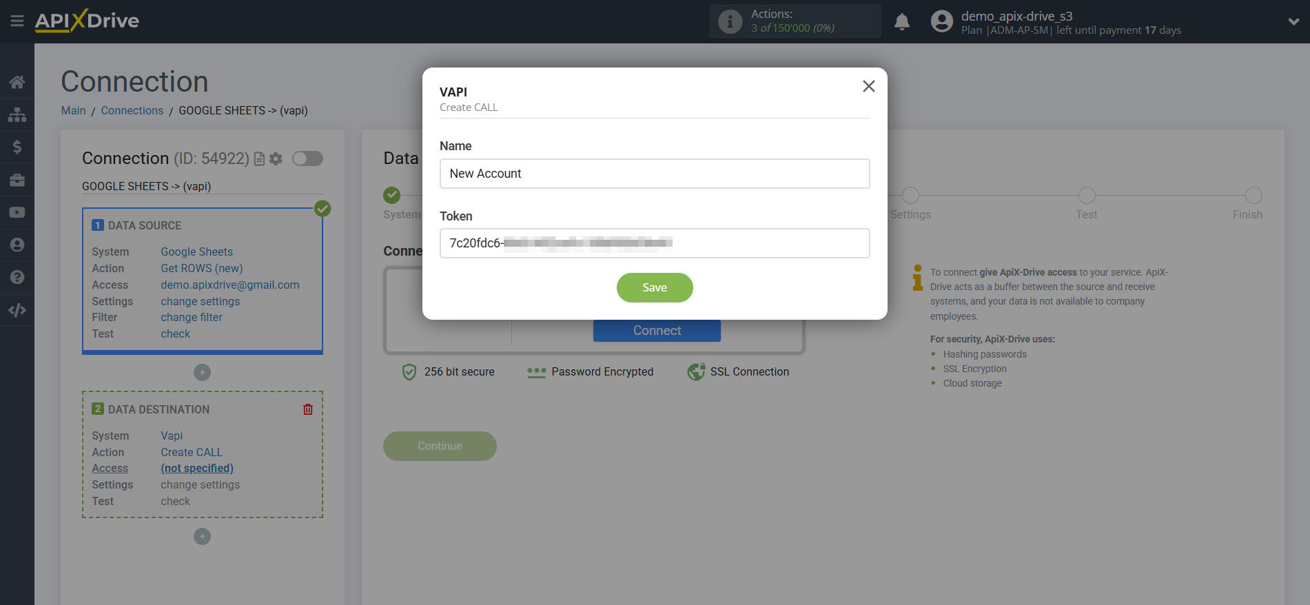 How to Connect Vapi as Data Destination | Account connection