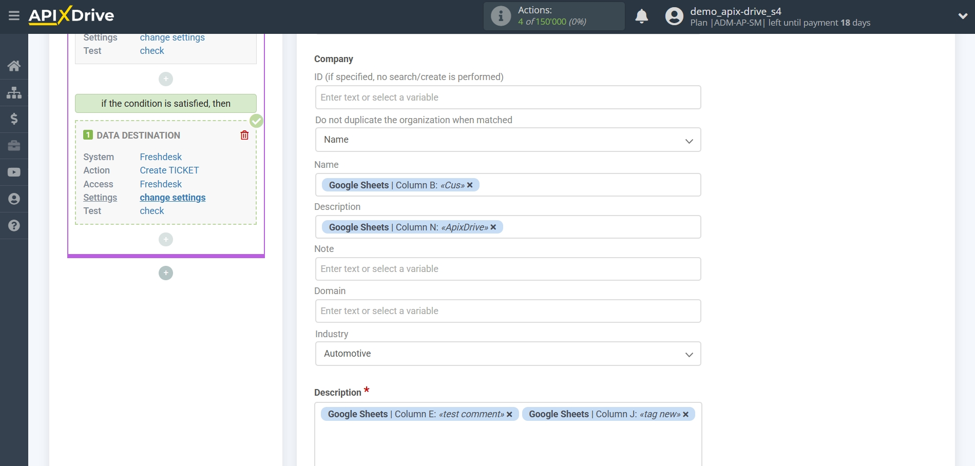 How to setup Freshdesk Update Ticket / Create Ticket | Assigning Fields