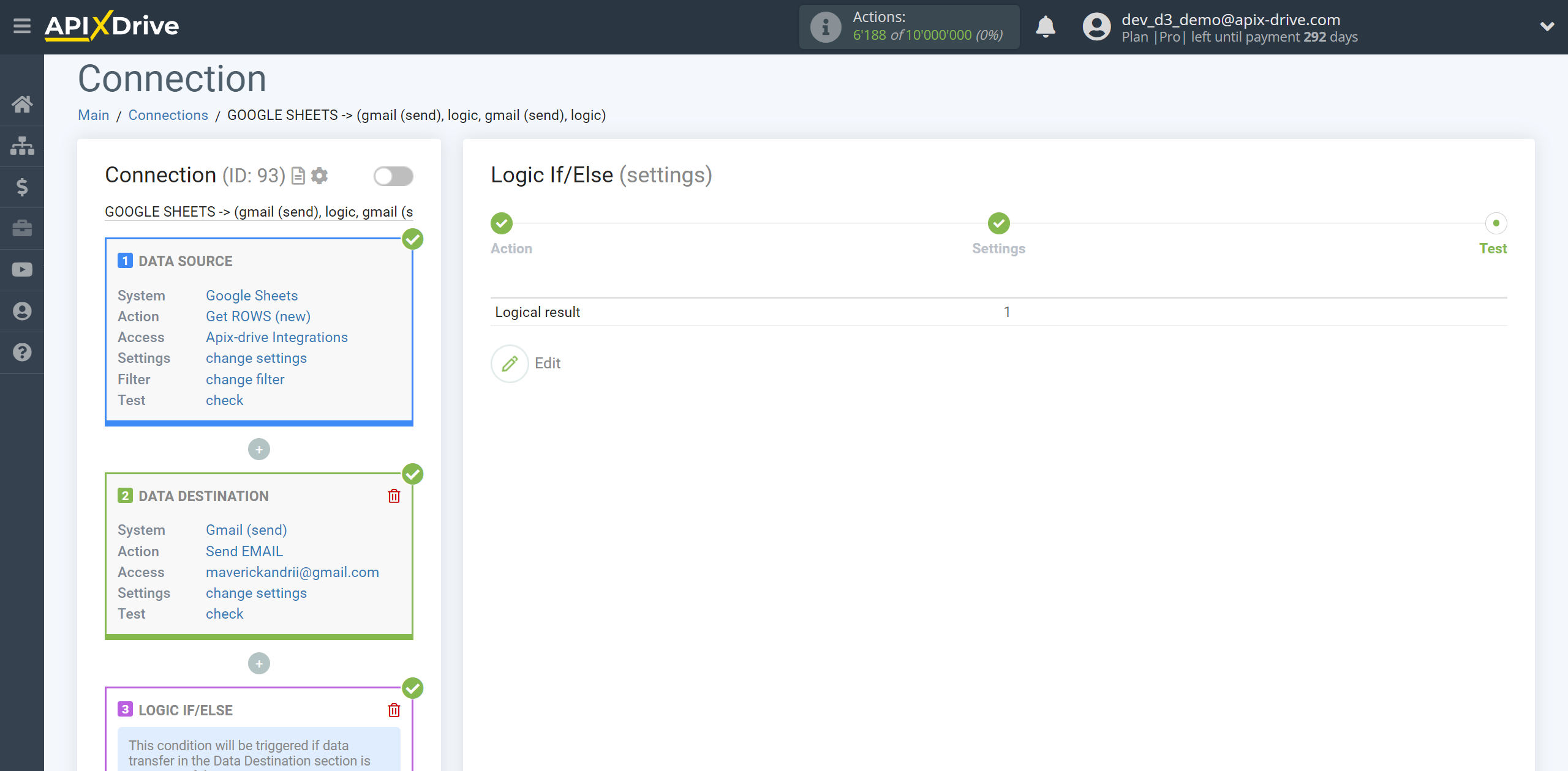 How to setup Logic If/Else | Test data