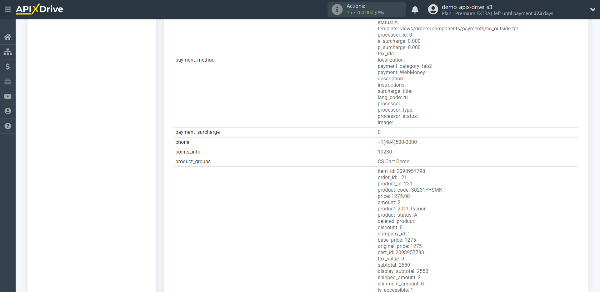 How to Connect CS-Cart as Data Source | Test data