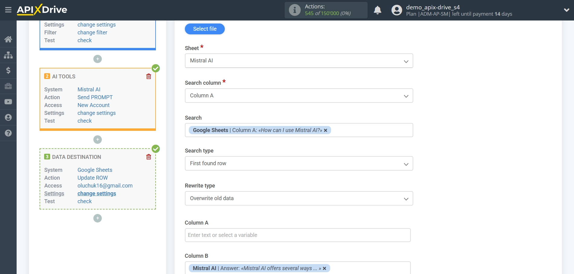 Setting Up Mistral AI in Google Sheets | Selecting a Sheet and Setting It Up