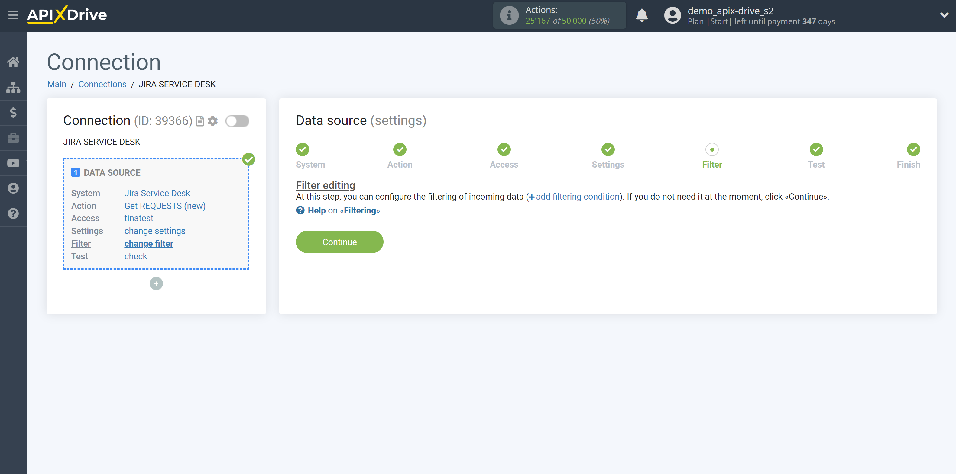 How to Connect Jira Service Management as Data Source | Data Filter