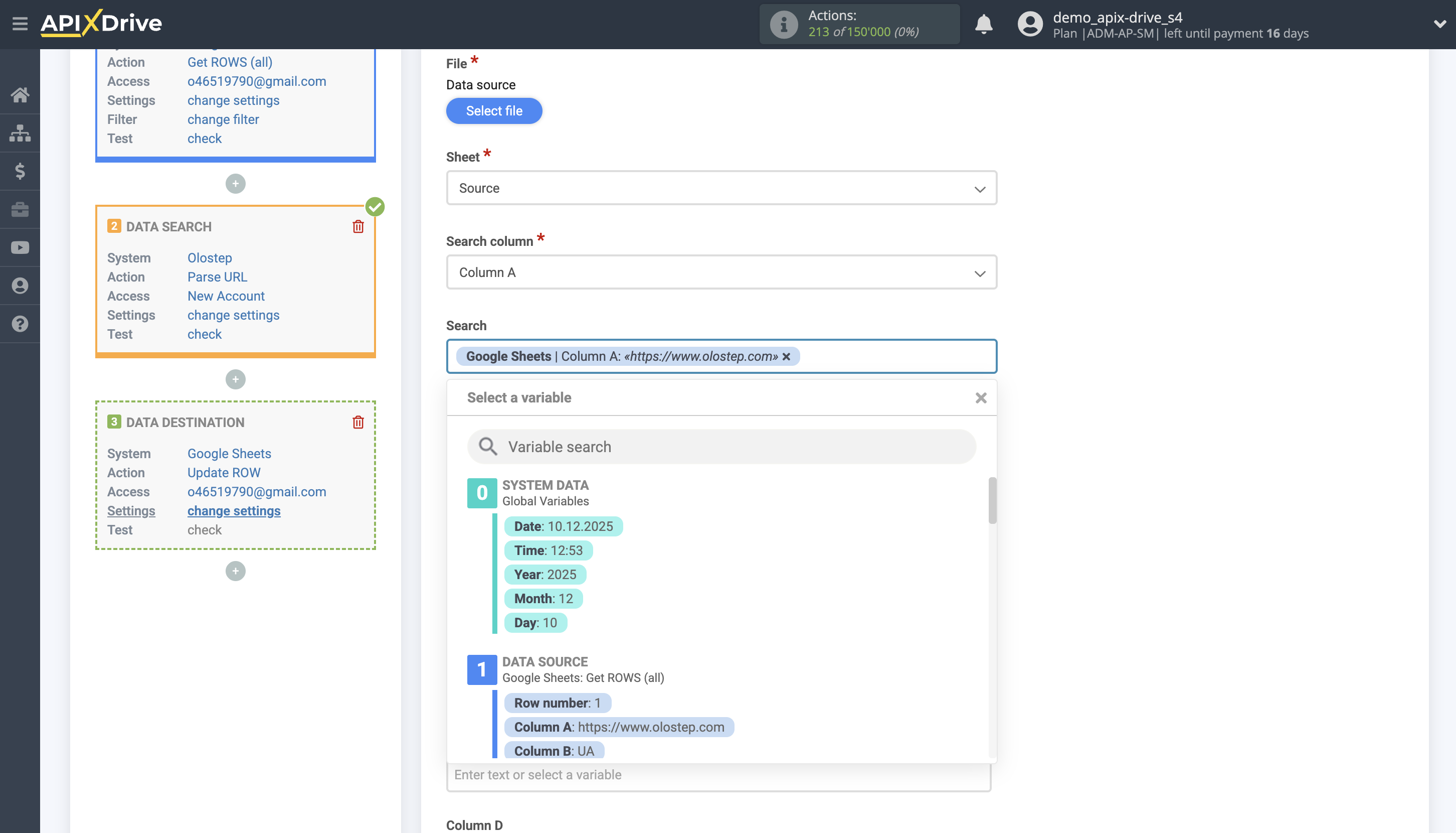 Setting up an Olostep Item Search in Google Sheets | Assigning fields Setting up an Olostep Item Search in Google Sheets | Assigning fields