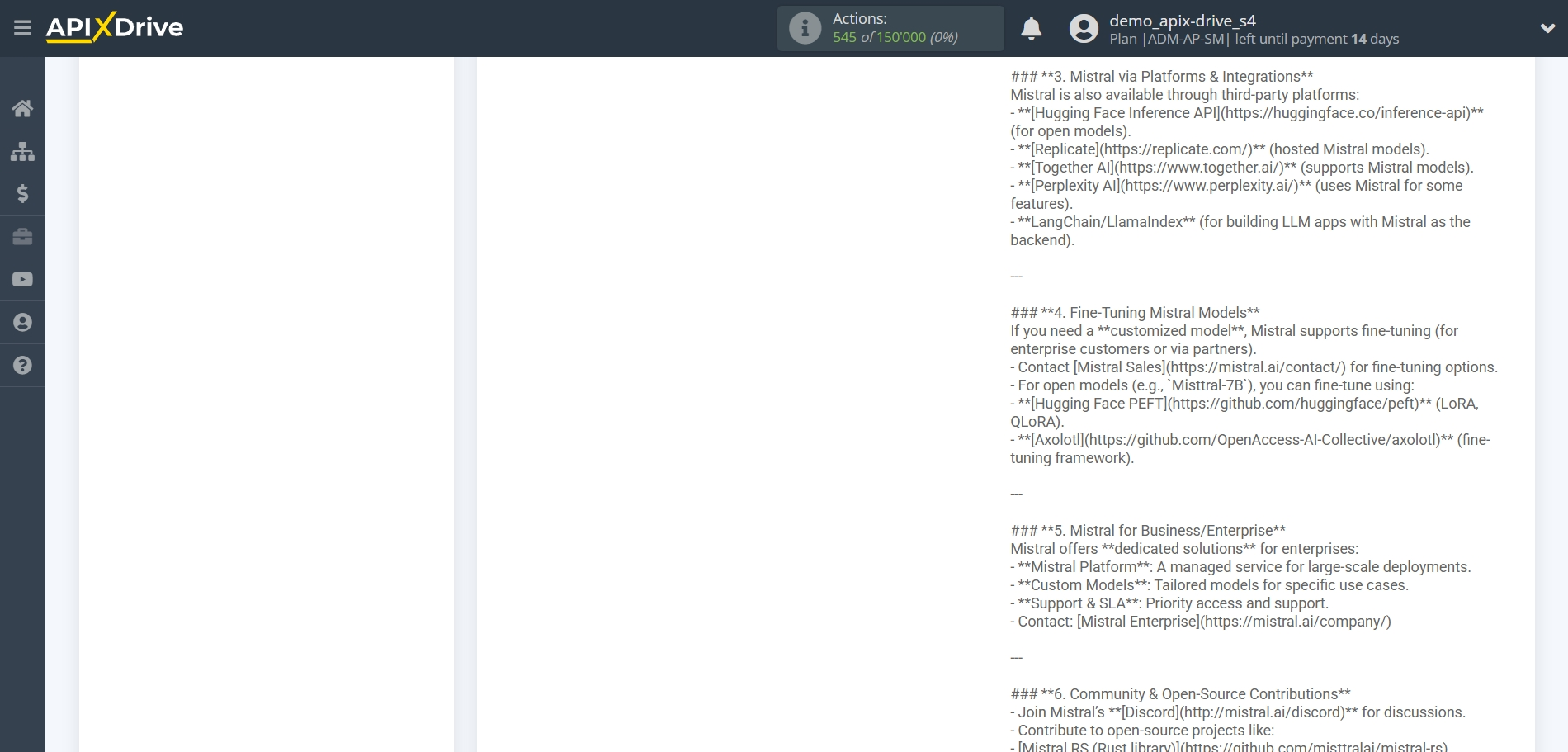 Setting Up Mistral AI in Google Sheets |&nbsp;Mistral AI Test Data