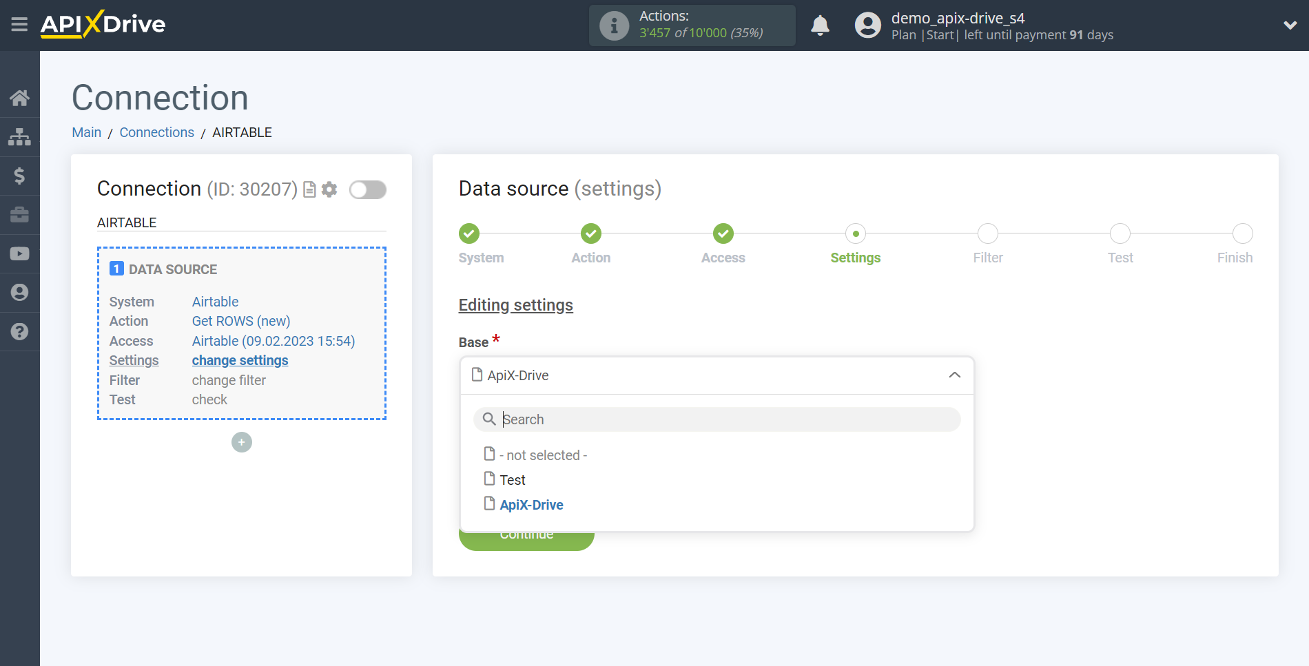 How to Connect AirTable as Data Source | Selecting a database with data