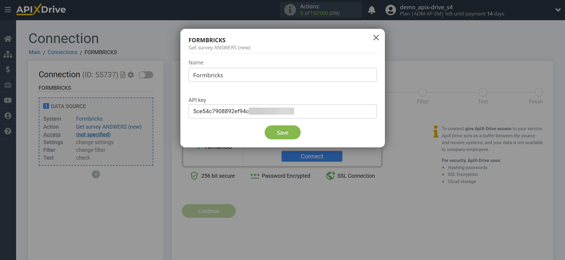 How to Connect Formbricks as Data Source | Enter an API Key How to Connect Formbricks as Data Source | Enter an API Key