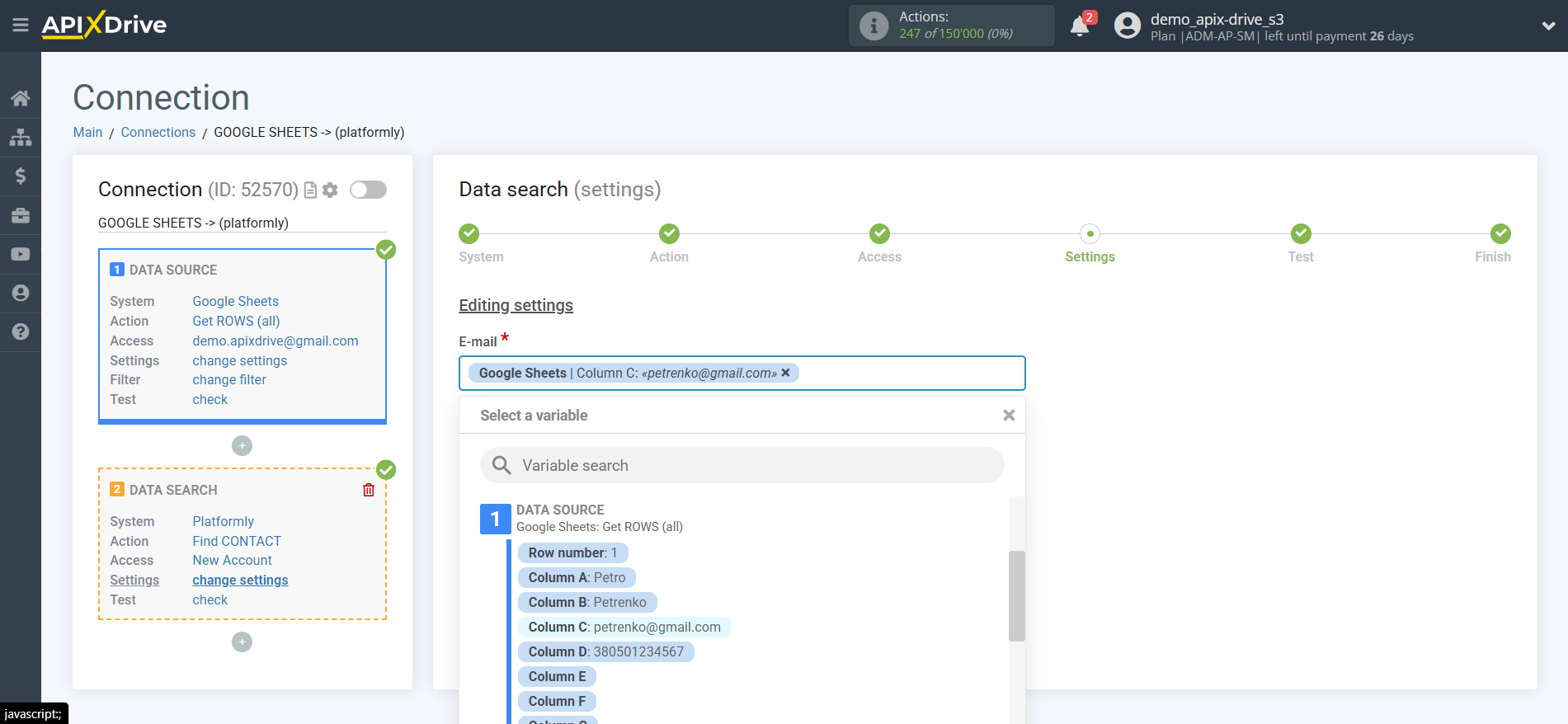 How to Connect Platformly as Data Search | Assigning fields How to Connect Platformly as Data Search | Assigning fields