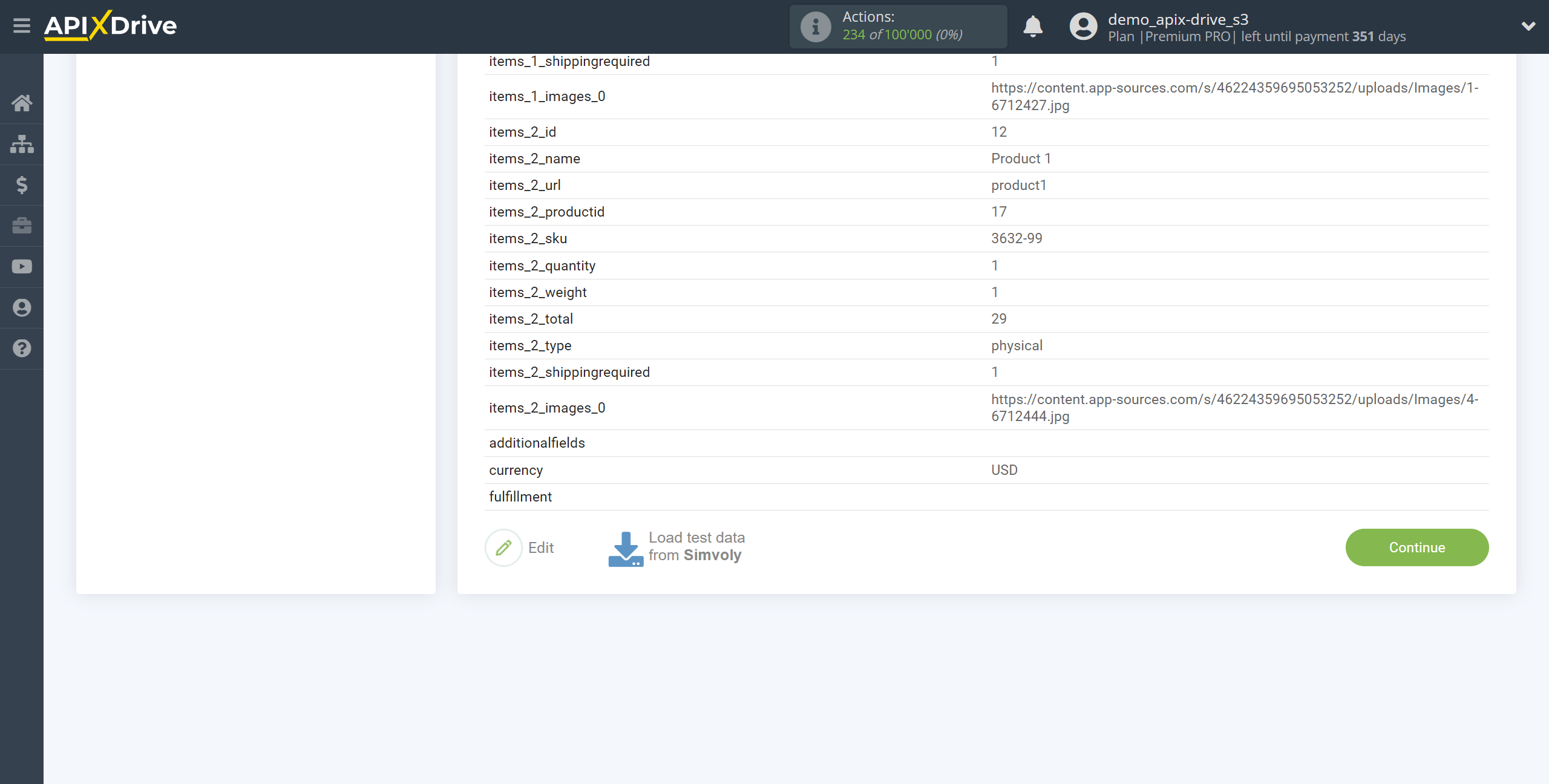 How to Connect Simvoly as Data Source | Test data