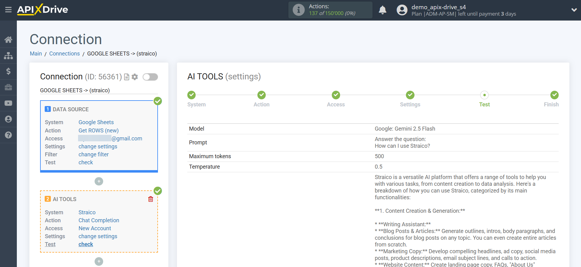 Setting up Straico in Google Sheets | Test Data Setting up Straico in Google Sheets | Test Data