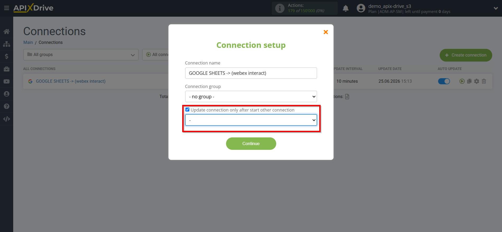 How to Connect Webex Interact as Data Destination | Update priority