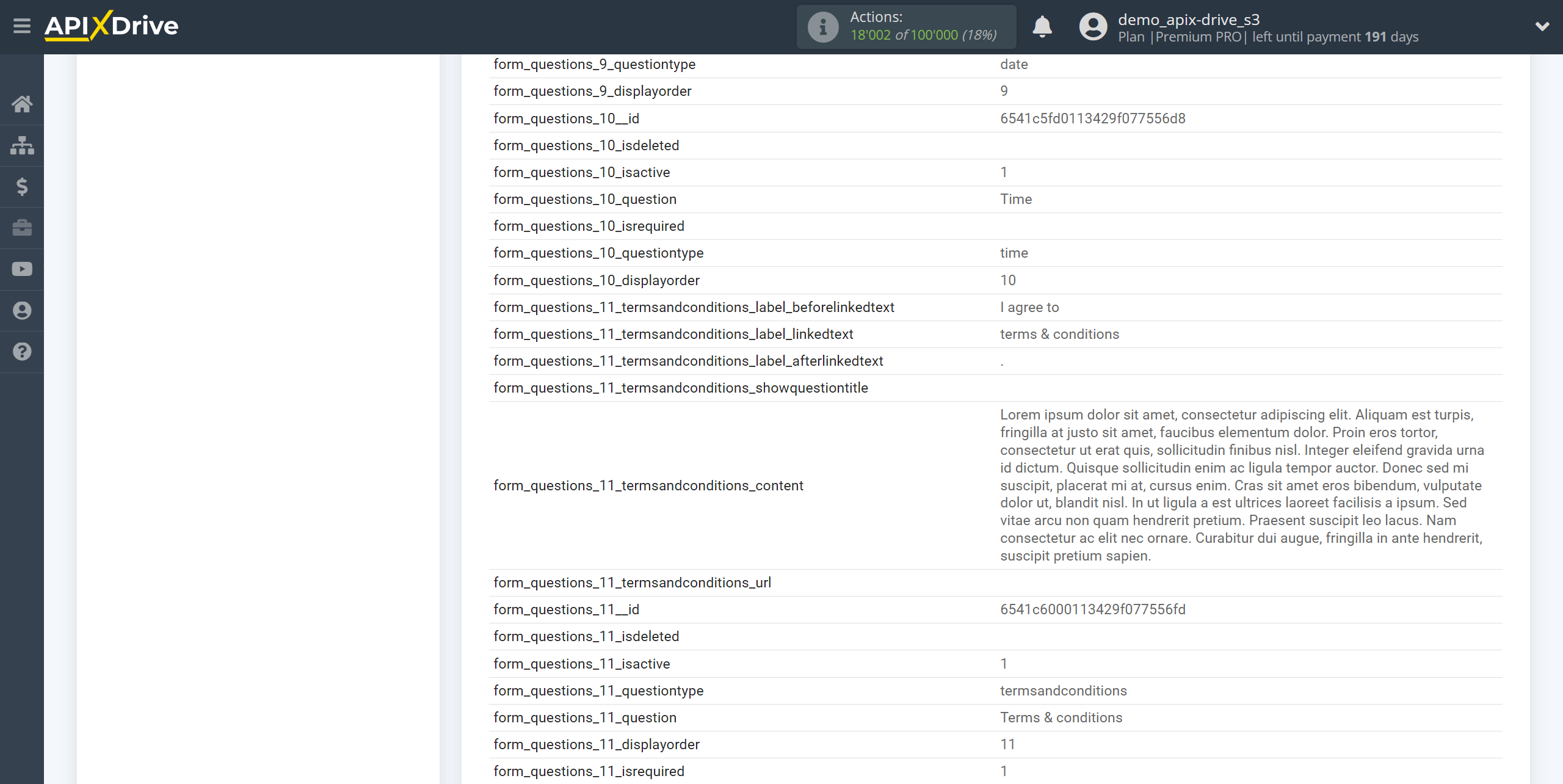 How to Connect forms.app as Data Source | Test data