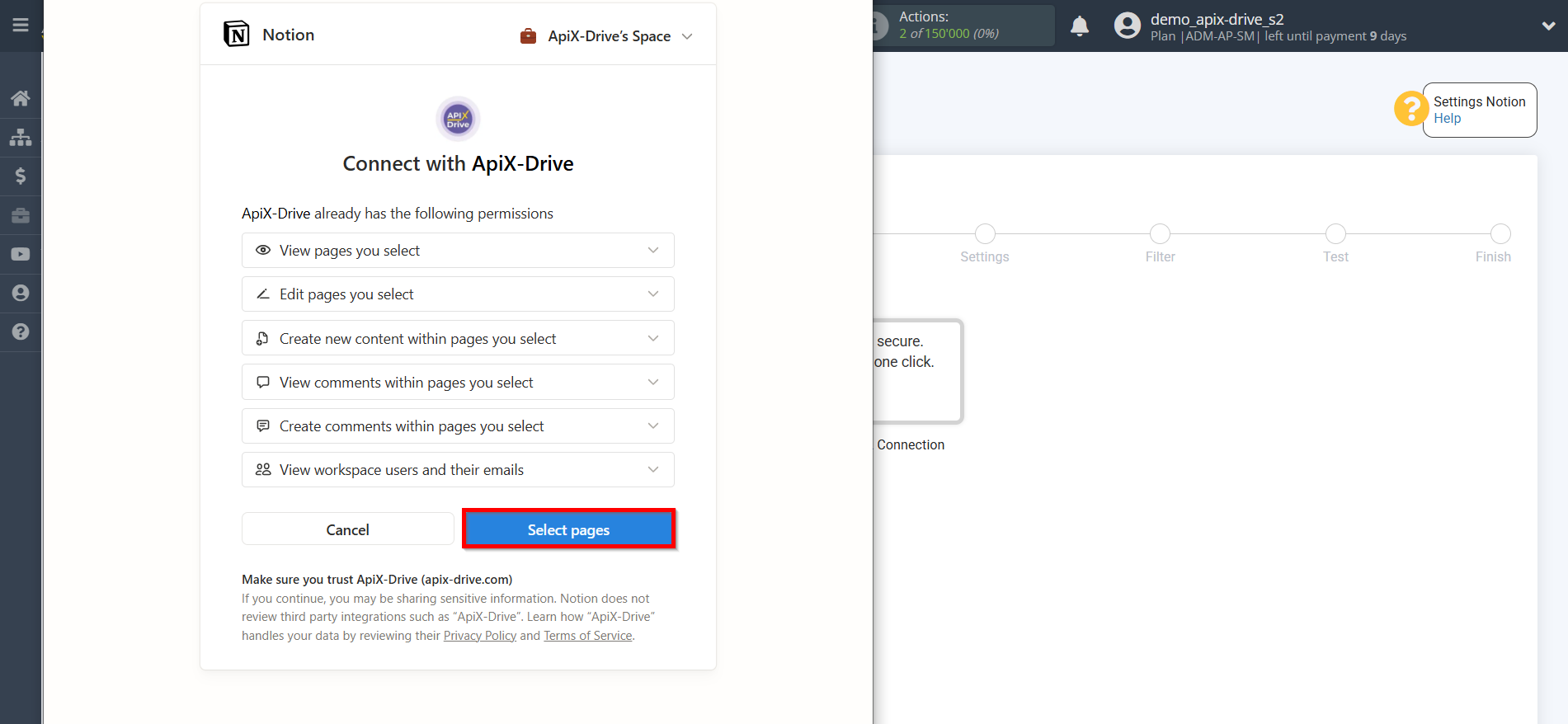 How to Connect Notion as Data Source | Account connection