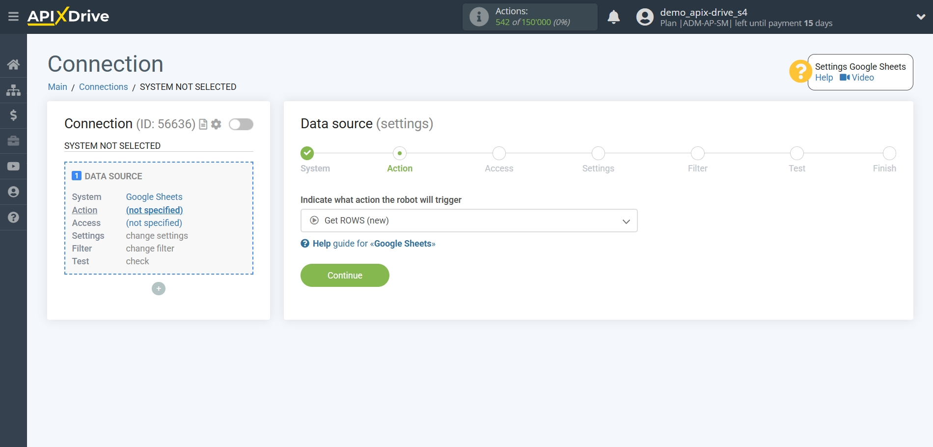 Setting up Mistral AI in Google Sheets | Selecting an Action in Data Source