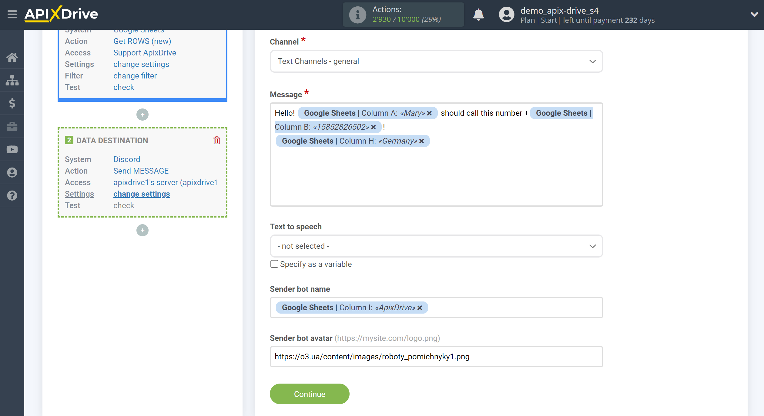 How to Connect Discord as Data Destination | Assigning fields