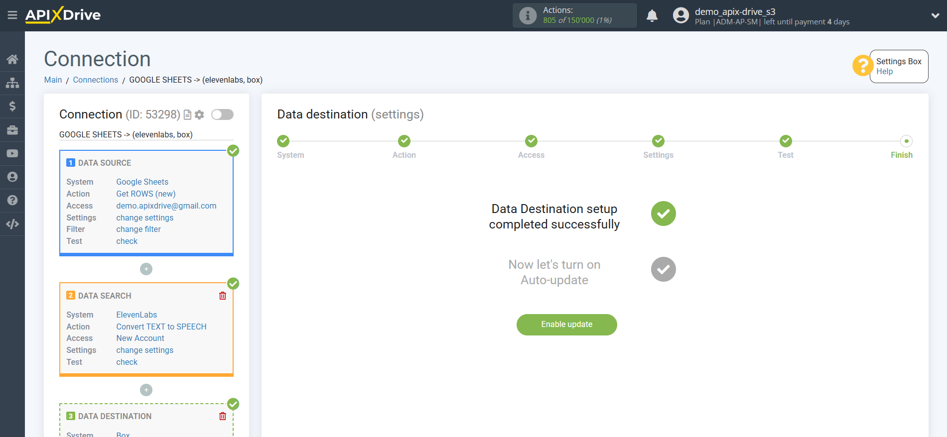 How to Connect Elevenlabs as Data Search | Enable update
