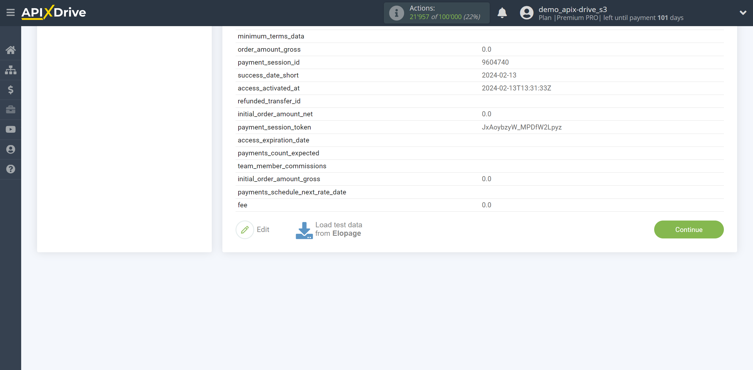 How to Connect Elopage as Data Source | Test data