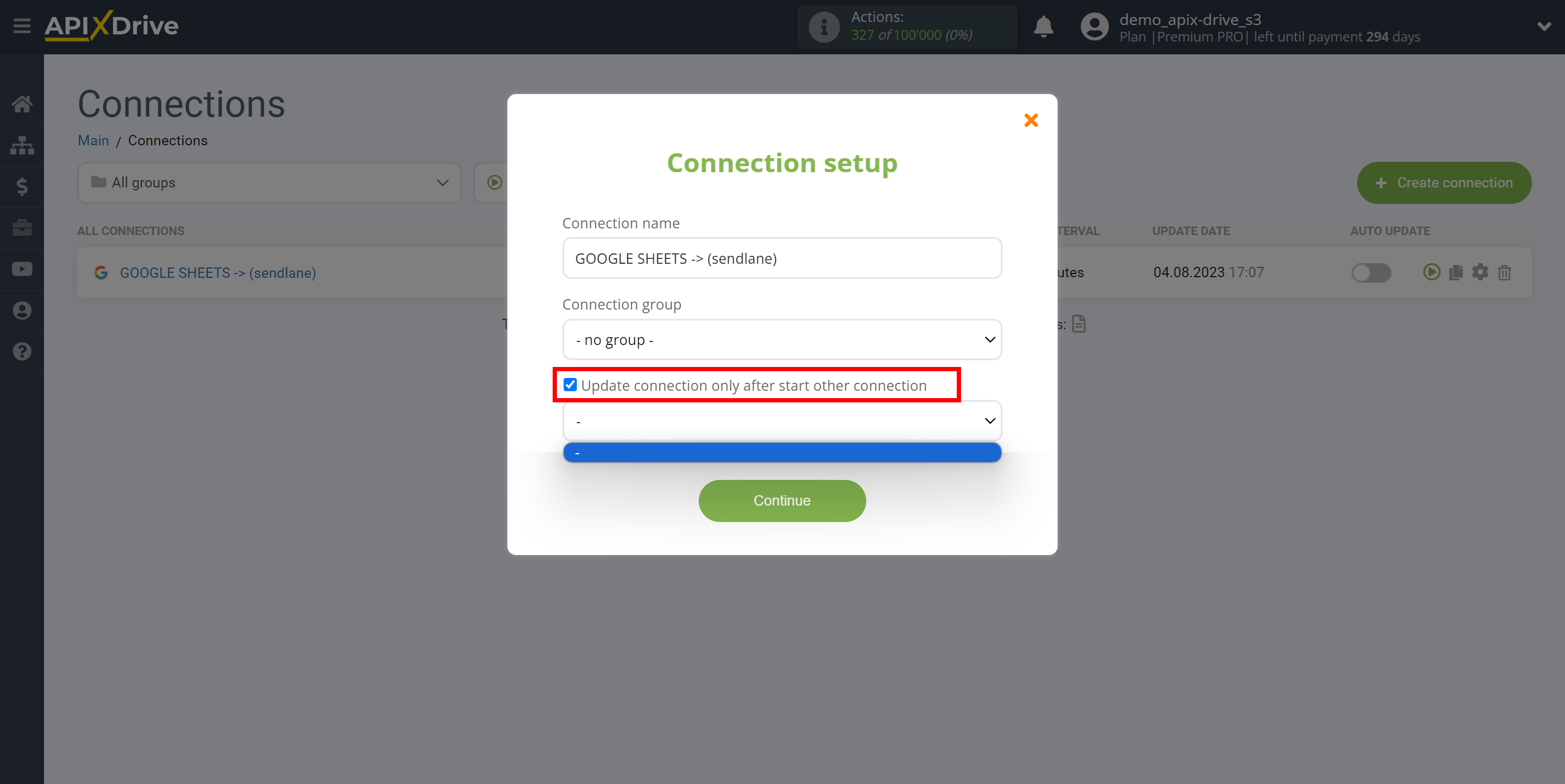 How to Connect Sendlane as Data Destination | Update Priority