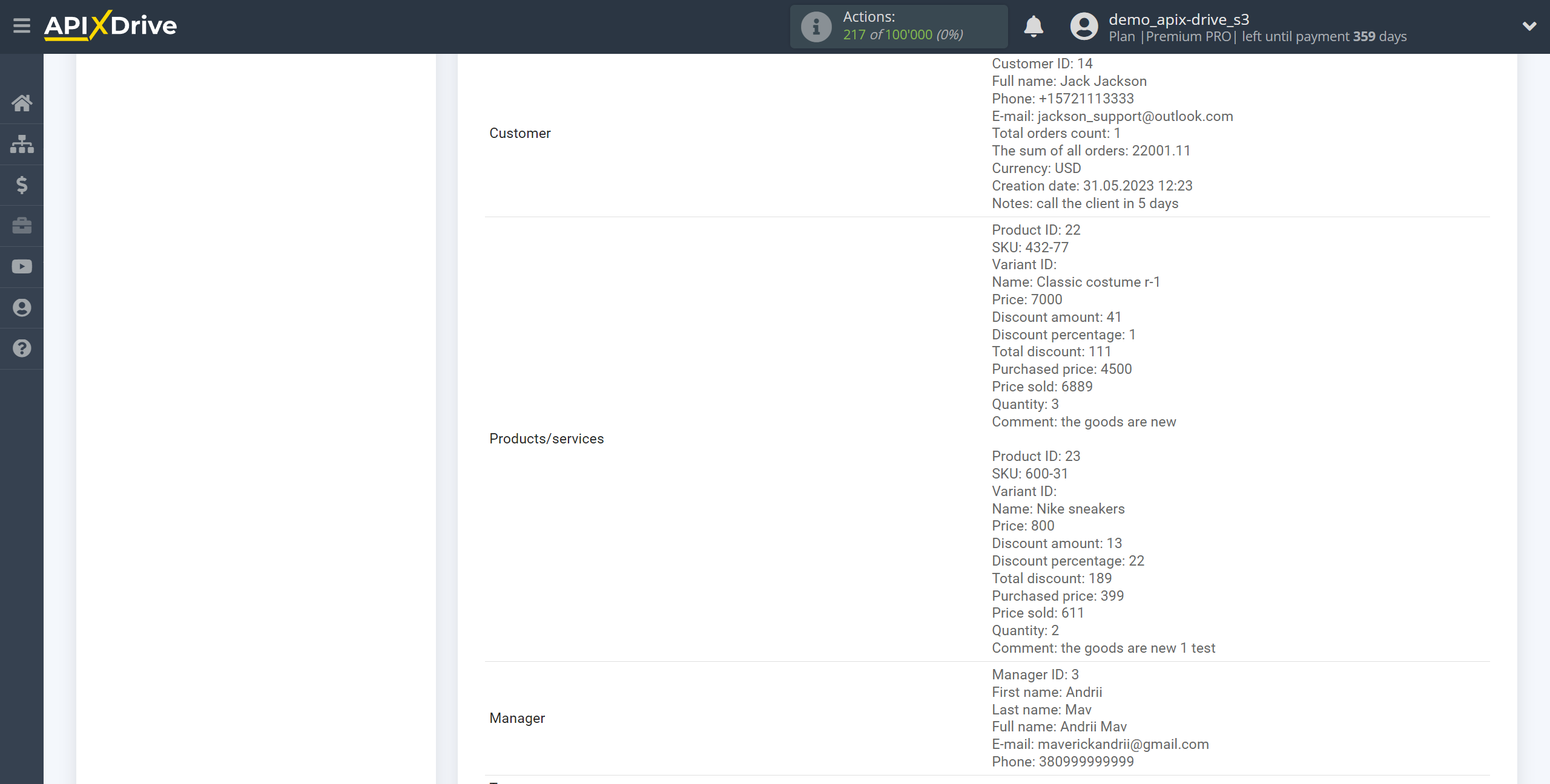 How to Connect KeyCRM as Data Source | Test data