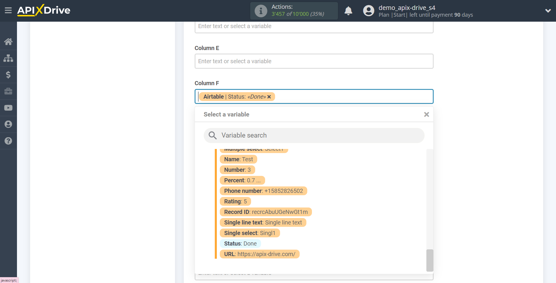 Setting up an AirTable Row Search in Google Sheets | Assigning fields