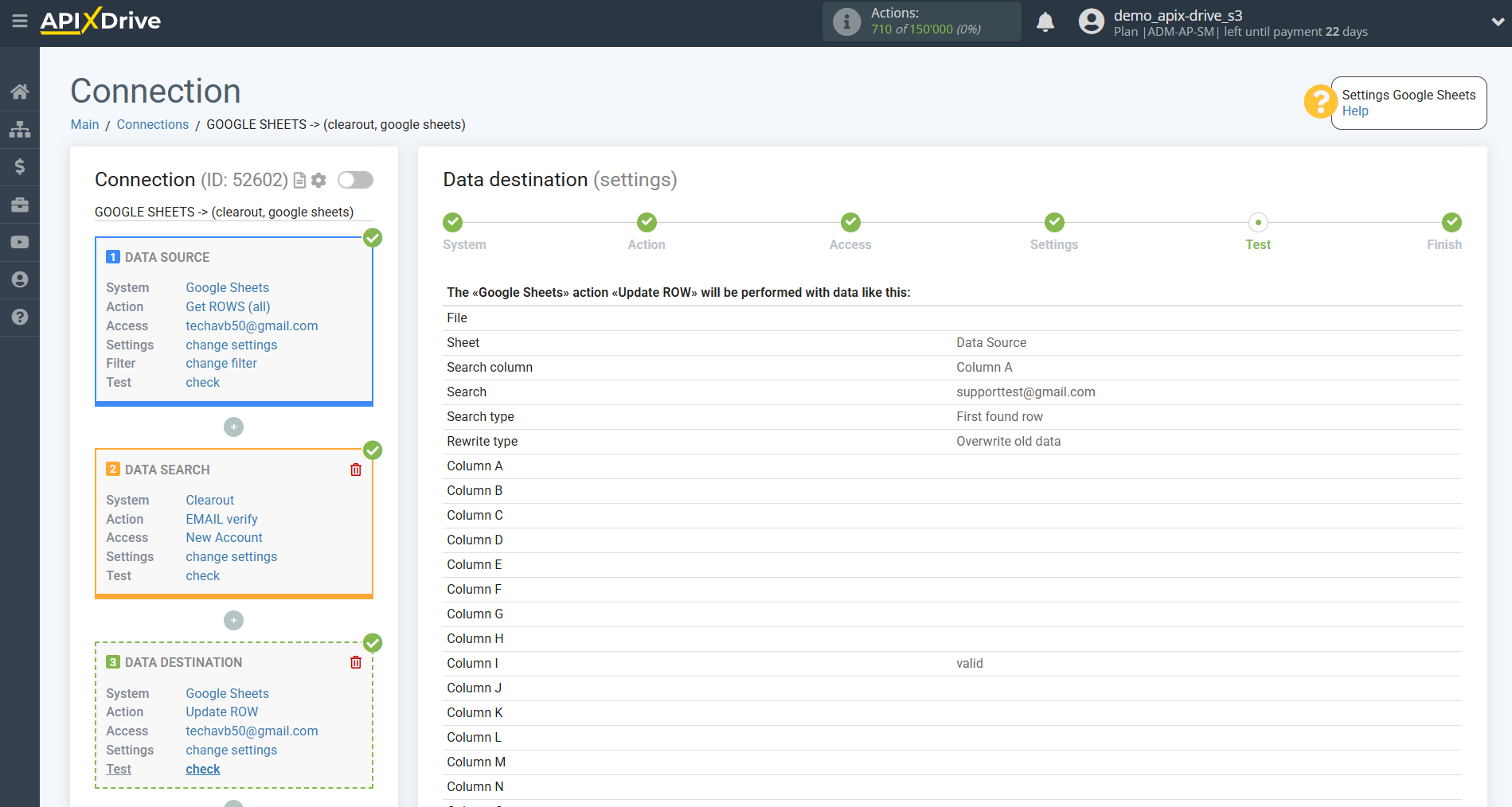 Setting Search to Verification E-MAIL Clearout in Google Sheets | Test data Setting Search to Verification E-MAIL Clearout in Google Sheets | Test data
