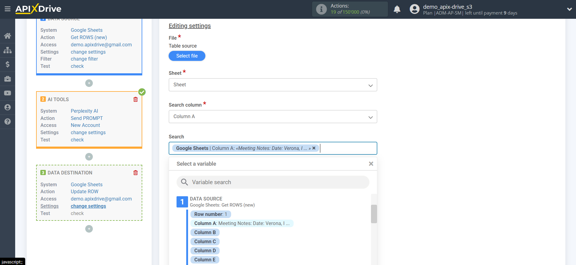 Setting Up Perplexity AI in Google Sheets | Selecting a Sheet and Setting It Up