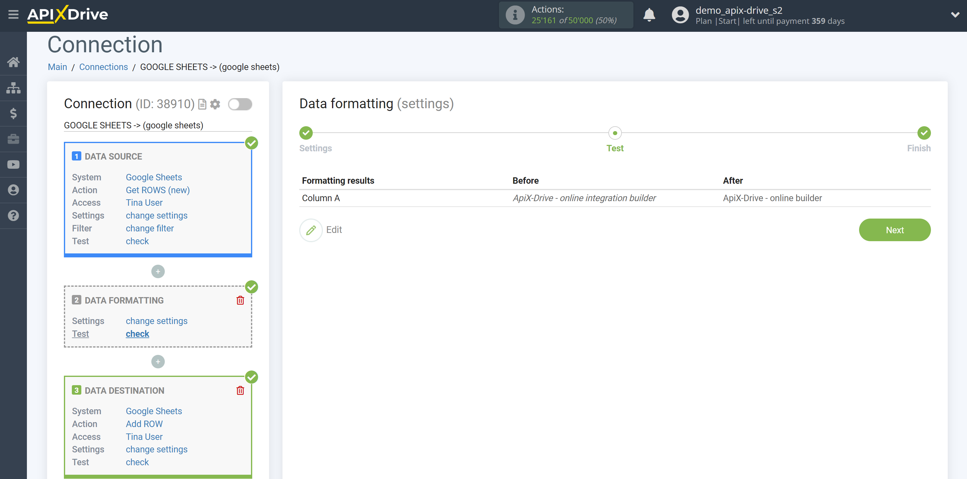 How to setup Data Formatting | Selecting the function Remove word from end by position number