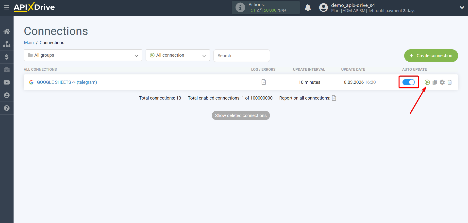 How to Connect Telegram as Data Destination | Enable auto-update