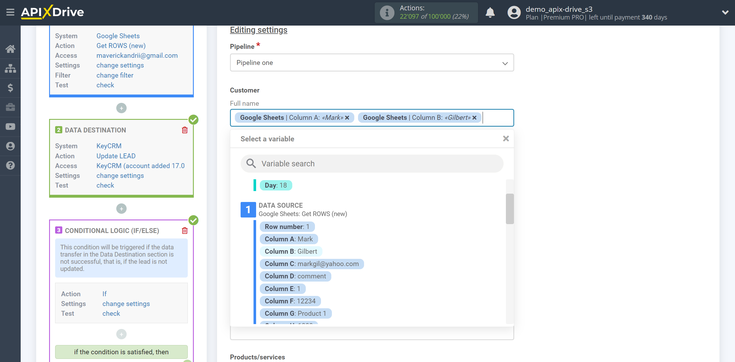 How to setup KeyCRM Update Lead / Create Lead | Assigning Fields