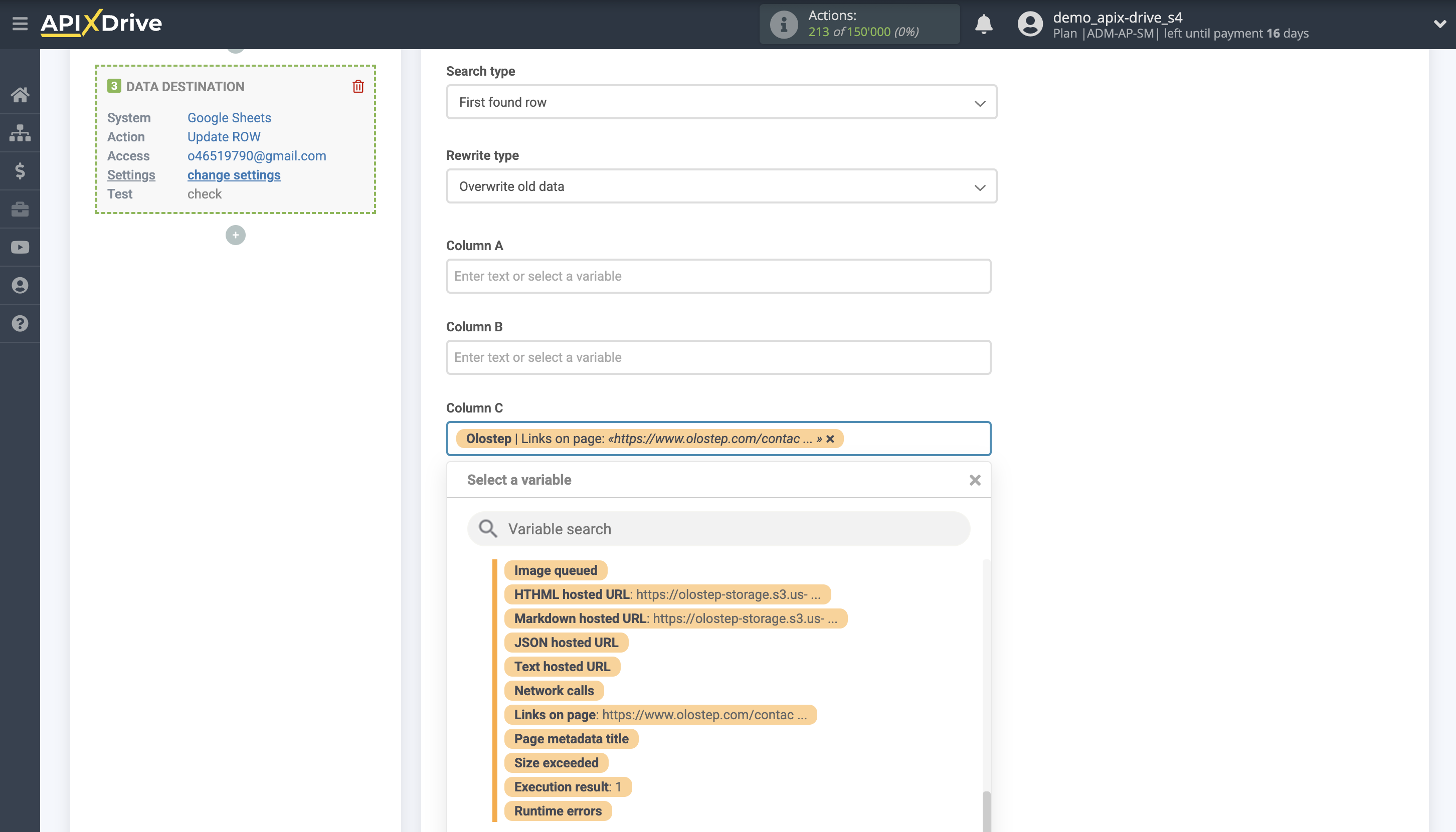 Setting up an Olostep Item Search in Google Sheets | Assigning fields Setting up an Olostep Item Search in Google Sheets | Assigning fields