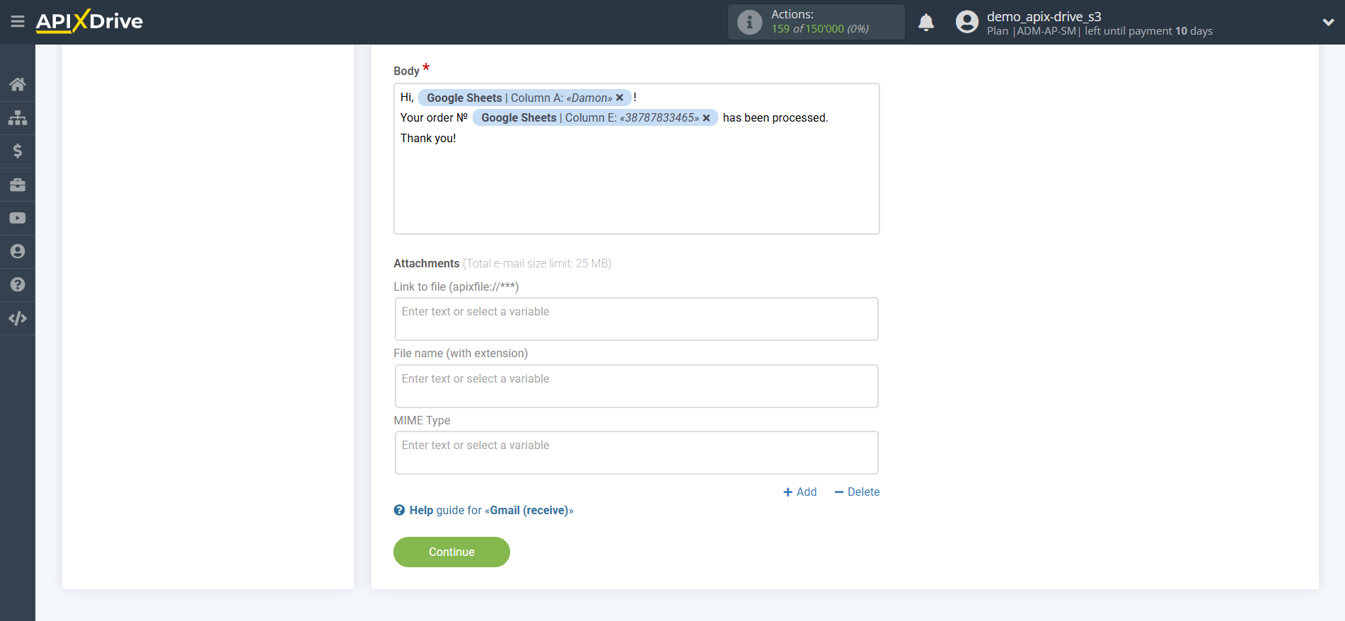 How to Connect Gmail as Data Destination | Assigning Fields