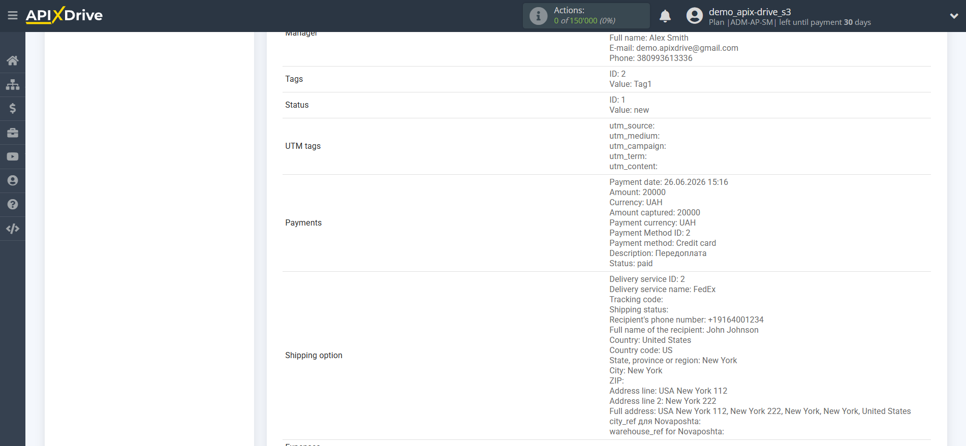 How to Connect KeyCRM as Data Source | Test data