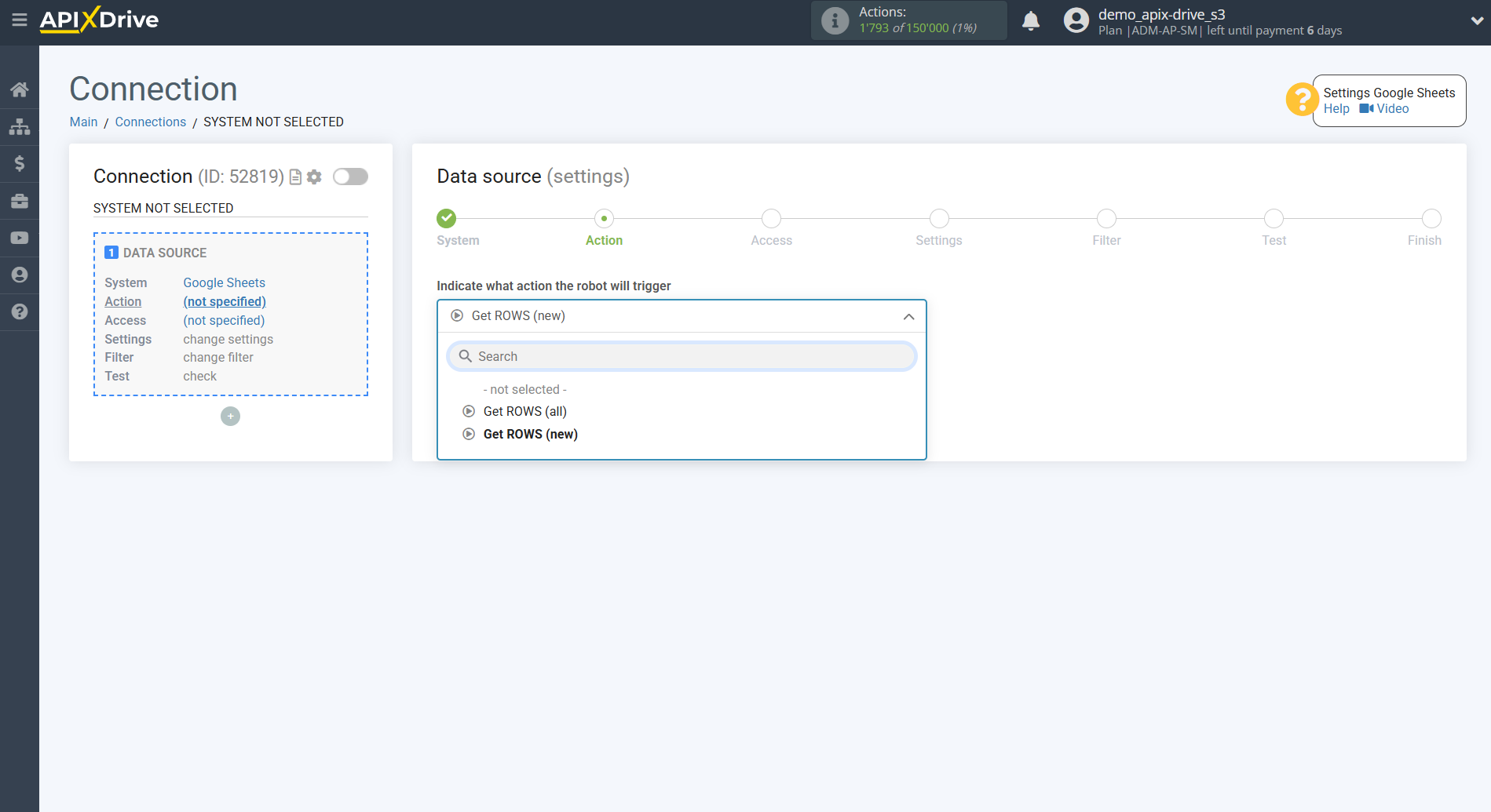 Setting up Grok in Google Sheets | Action selection