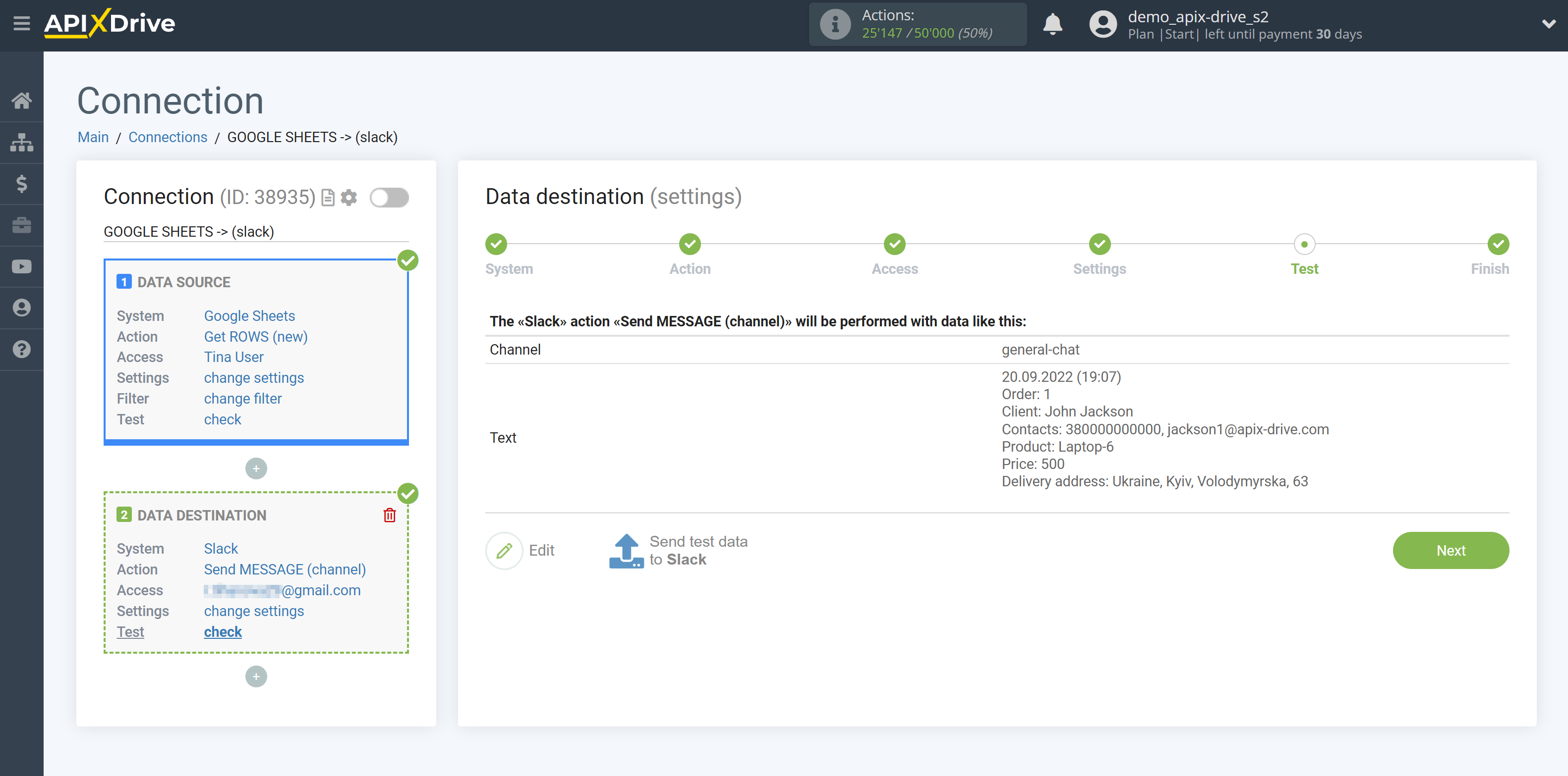 How to Connect Slack as Data Destination | Data Test