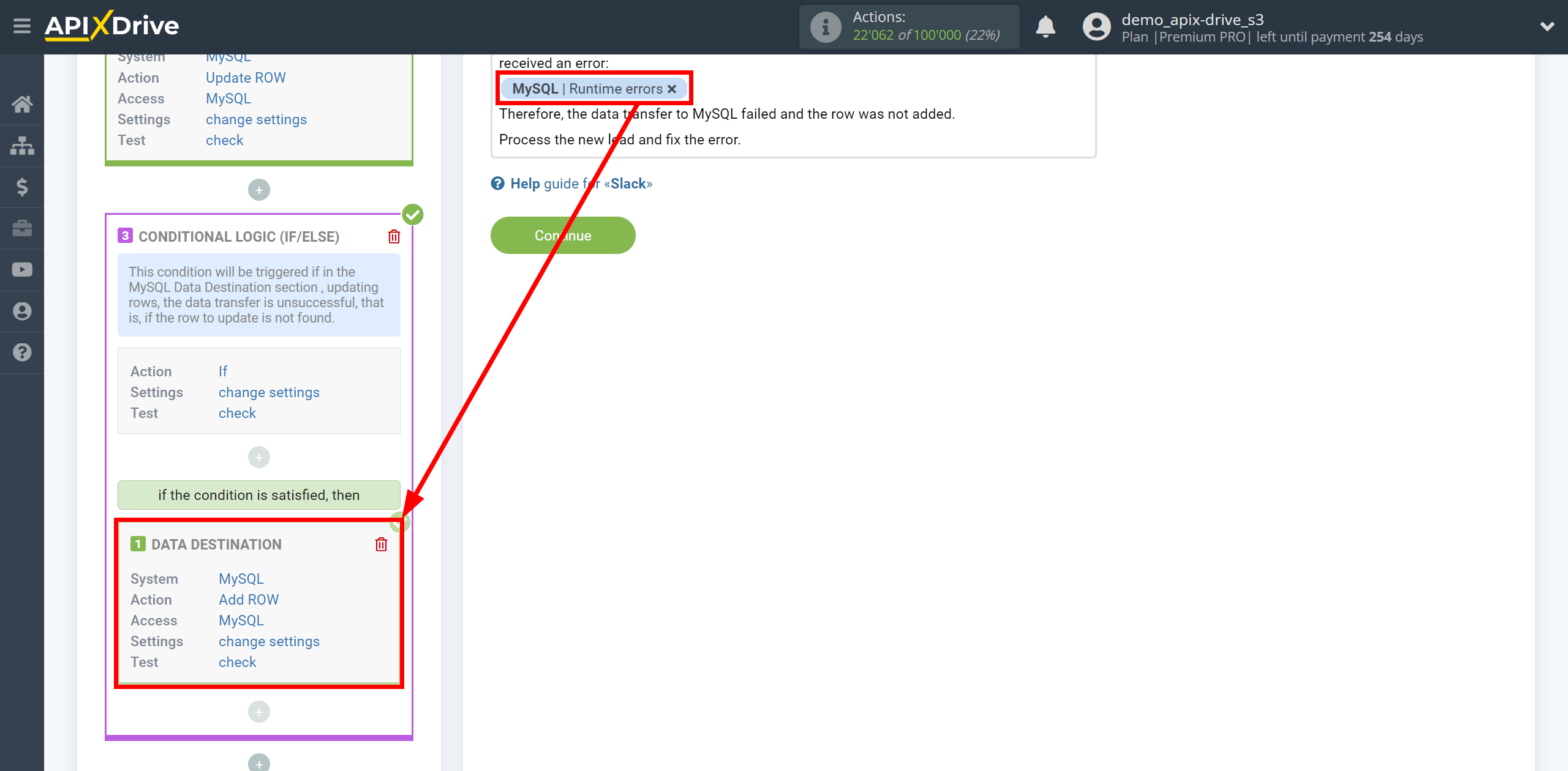 How to setup MySQL Update Row / Add Row | Adding fields with errors