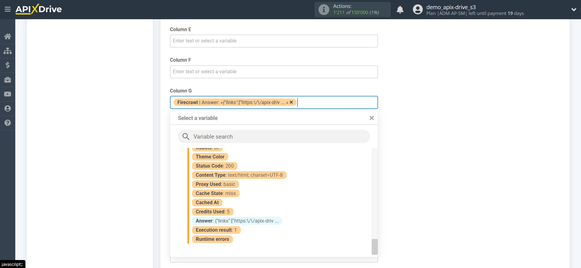 How to Connect Firecrawl as Data Search | Assigning fields How to Connect Firecrawl as Data Search | Assigning fields