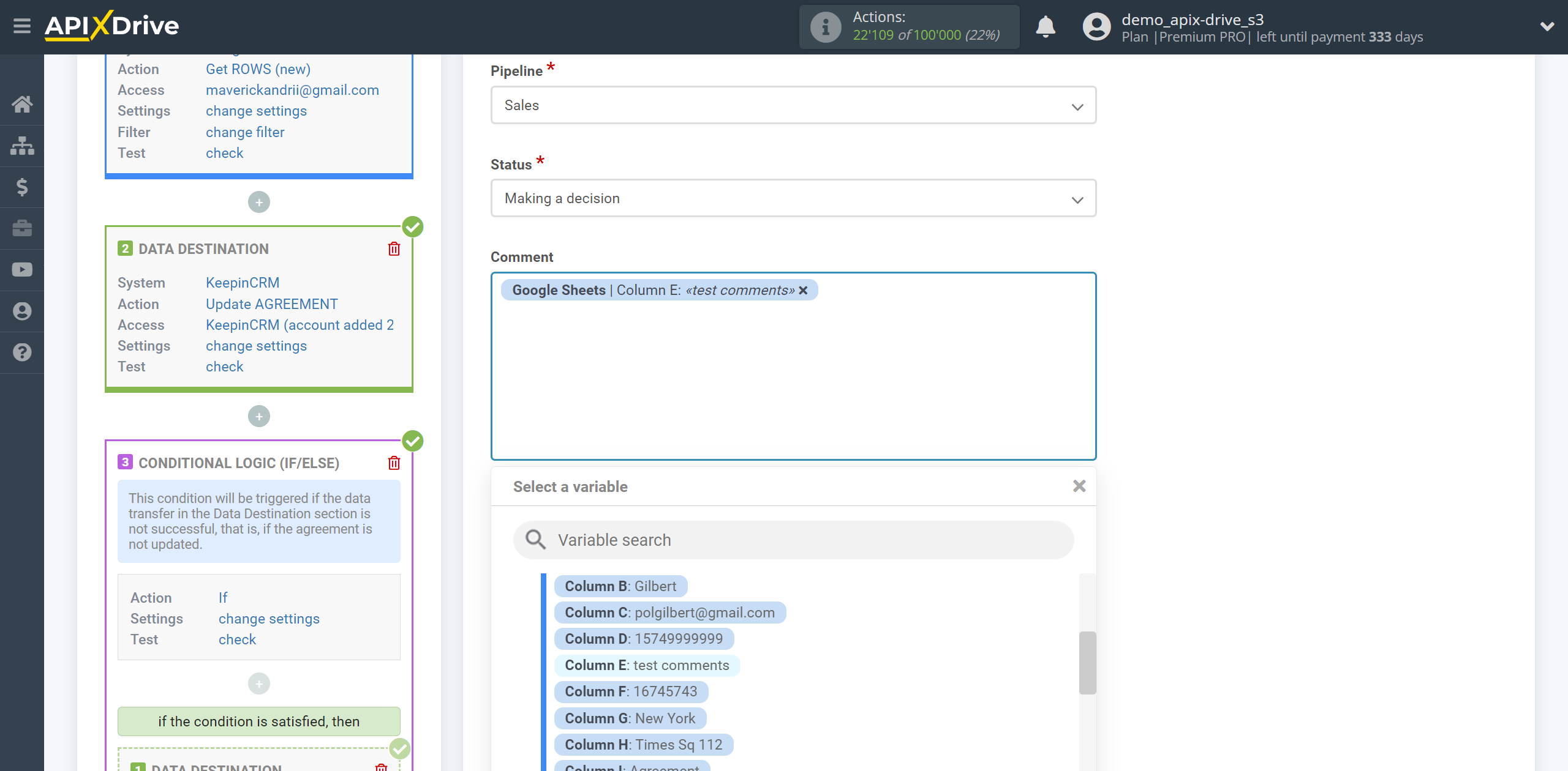 How to setup KeepinCRM Update Agreement / Create Agreement | Assigning Fields