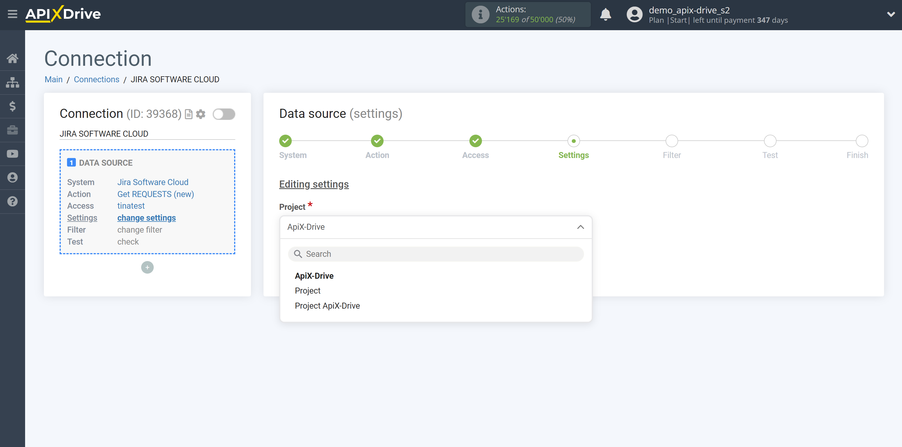 How to Connect Jira Software as Data Source | Settings