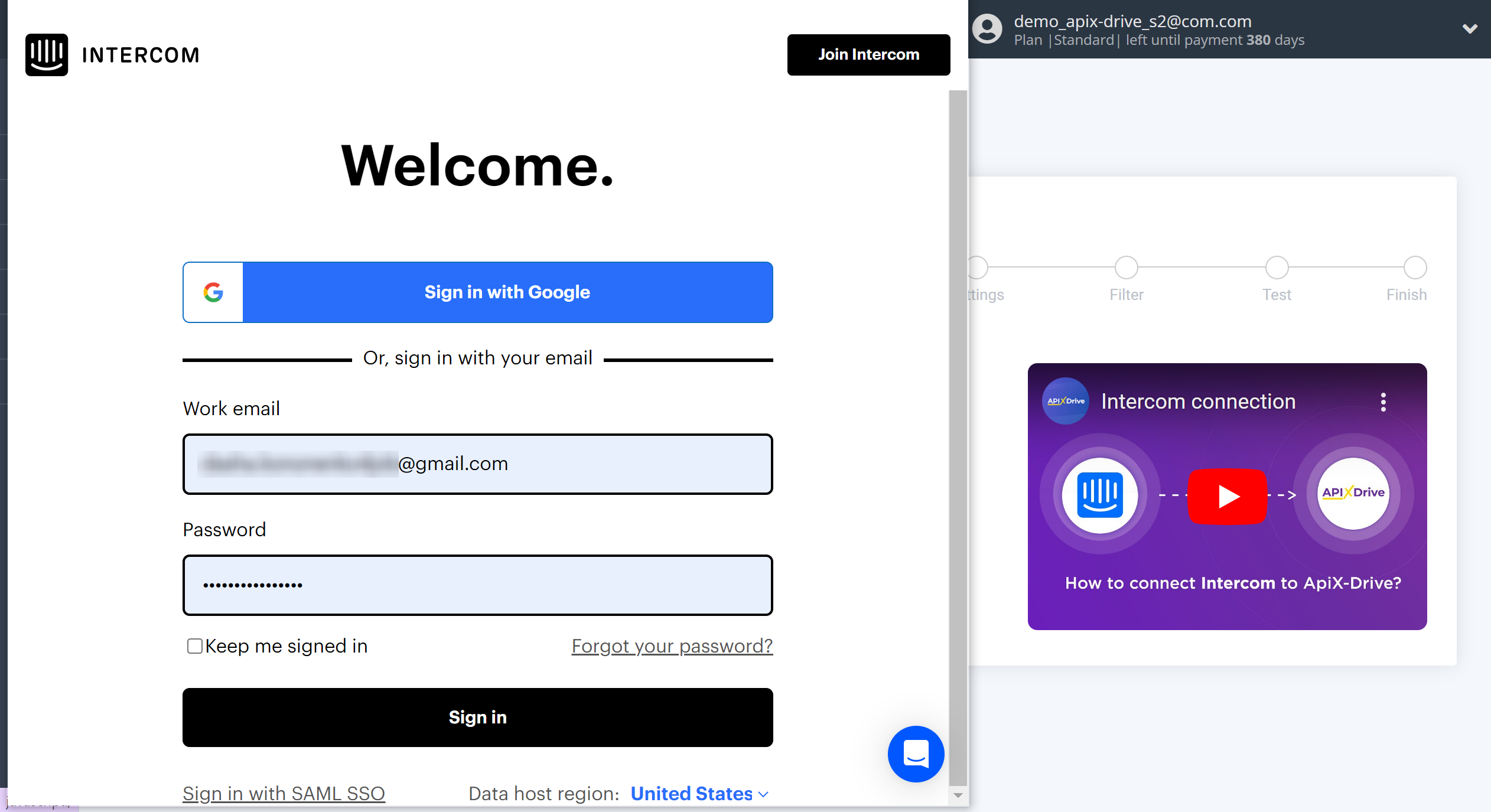 How to Connect Intercom as Data Source | Account connection