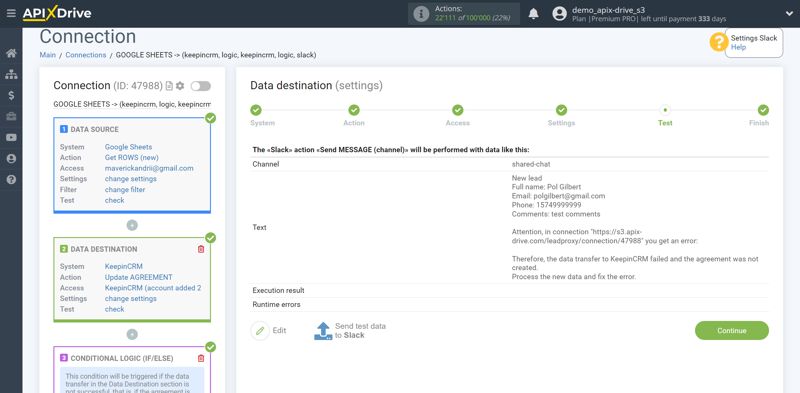 How to setup KeepinCRM Update Agreement / Create Agreement | Test data