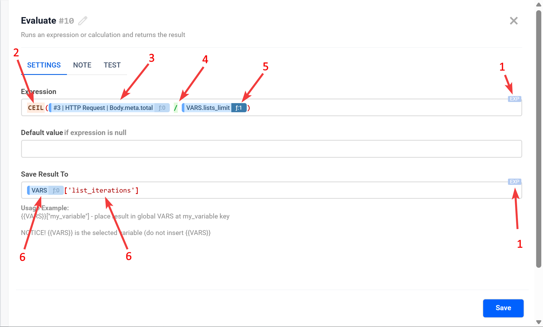 Evaluate | Формування виразу та збереження у змінну