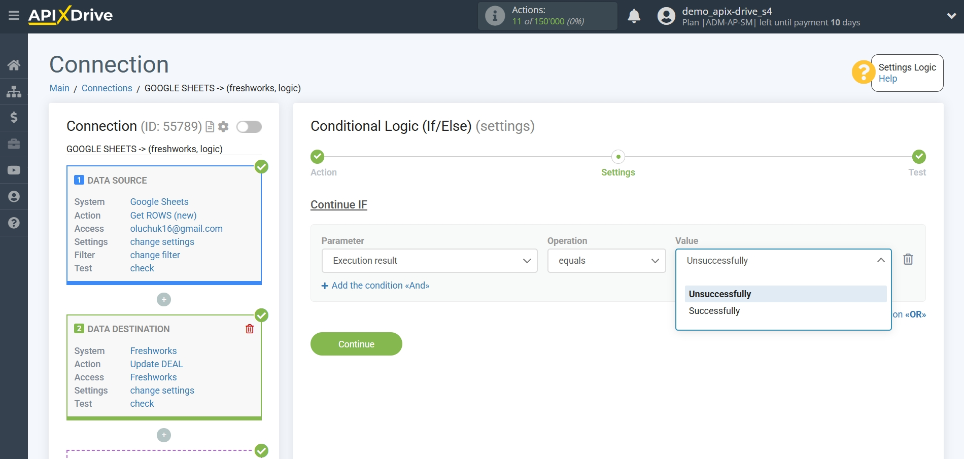 How to setup&nbsp;Freshworks Update Deal / Create Deal | Assigning Fields