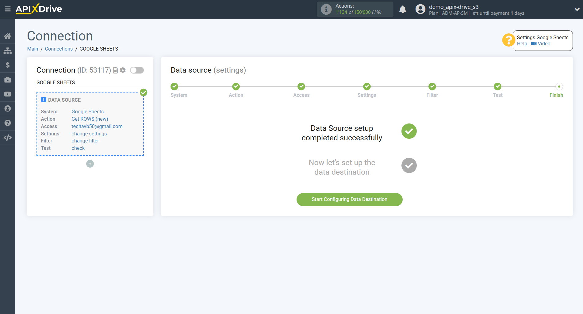 How to Connect Tidycal as Data Destination | Go to setup the Data Destination
