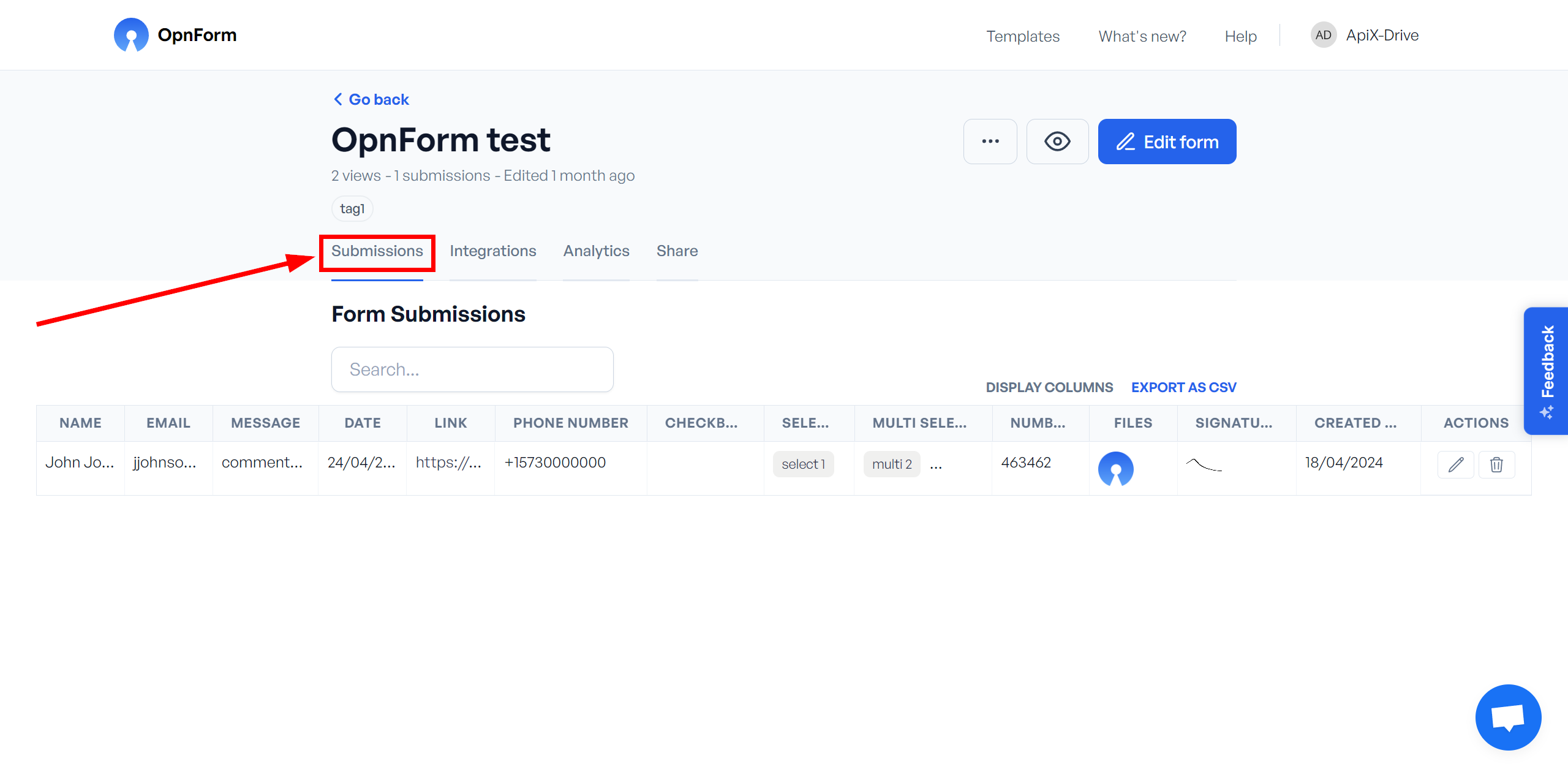 How to Connect OpnForm as Data Source | Generating test data from a form