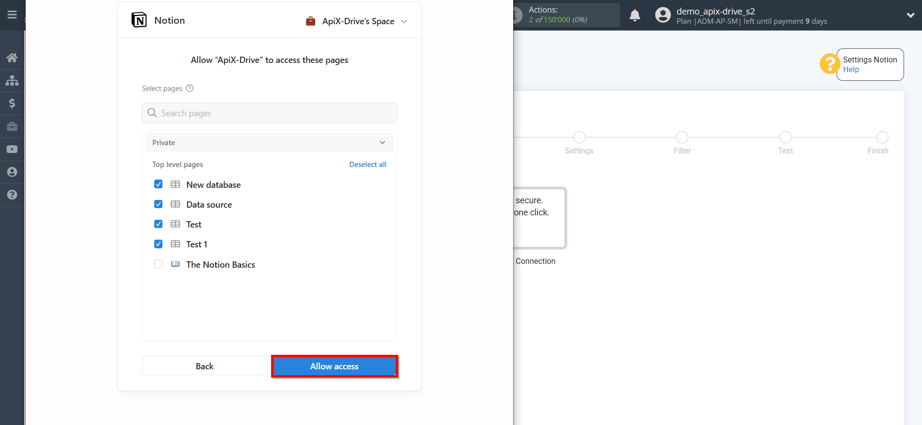 How to Connect Notion as Data Source | Account connection