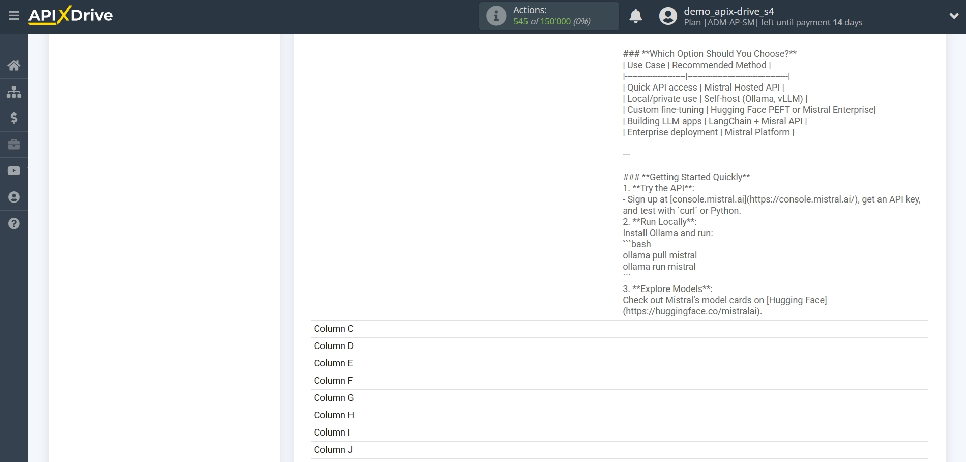 Setting Up Mistral AI in Google Sheets | Test Data