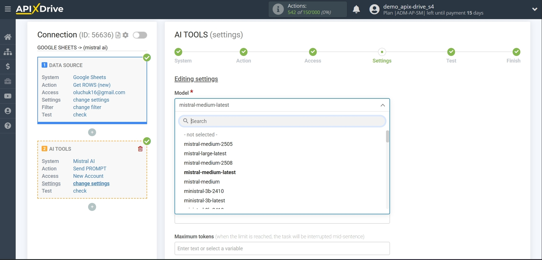 Setting Up Mistral AI in Google Sheets | Selecting a Mistral AI Model