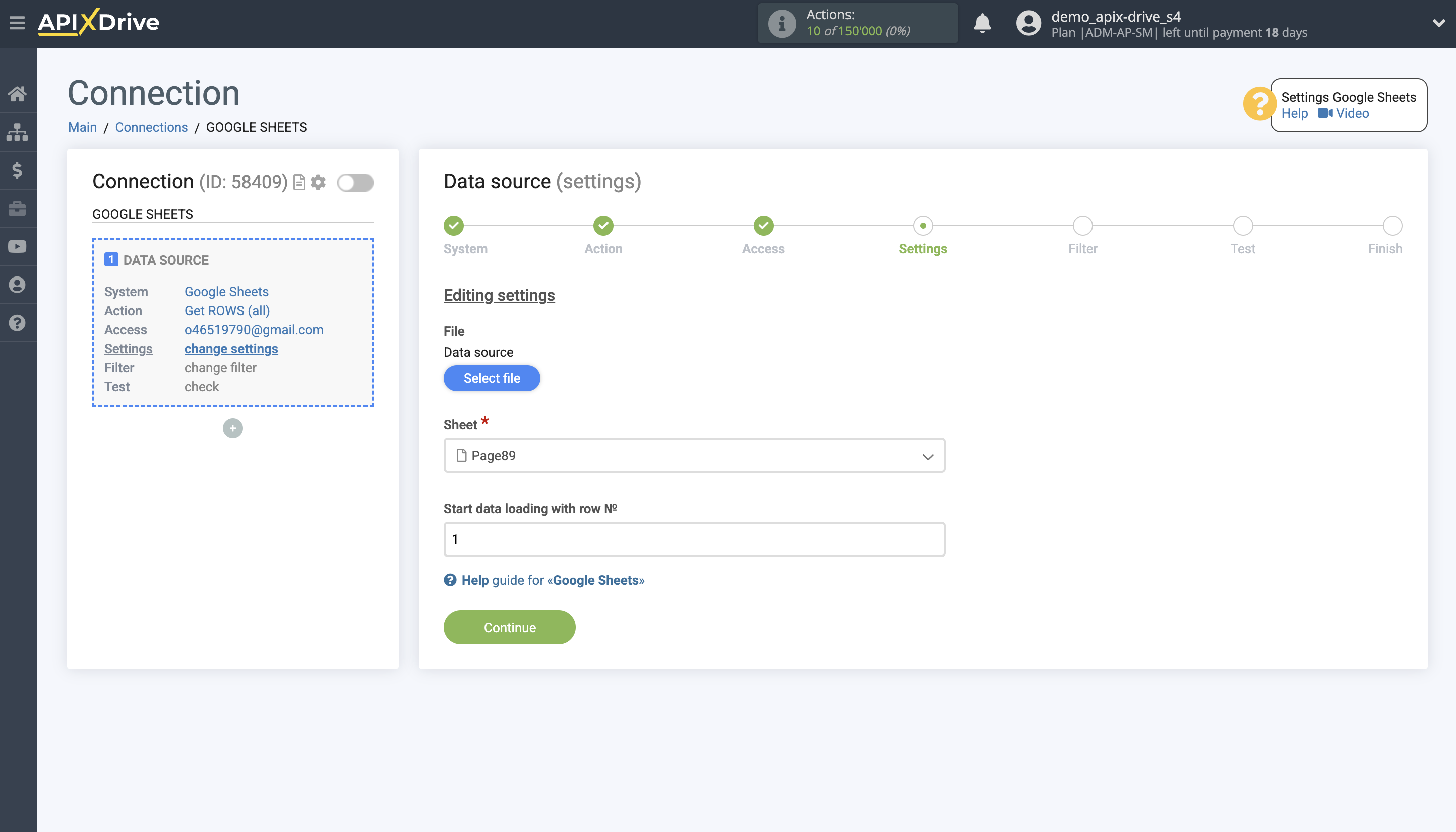 Telegram File Upload Settings to Dropbox | Table and Sheet Selection